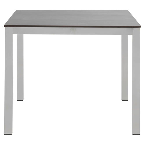Hagebord 90x90 cm rustfritt stål/HPL bakside