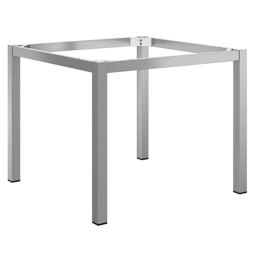 Hagebord 90x90 cm rustfritt stål/teak - OUTLIV bakside