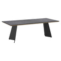 Hagebord Ajax 230x100 cm stål-teak-HPL forside