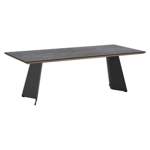 Hagebord Ajax 230x100 cm stål-teak-HPL forside