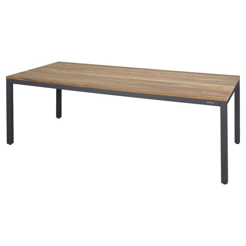 Hagebord Alex 220x100 cm aluminium/resirkulert teak forside