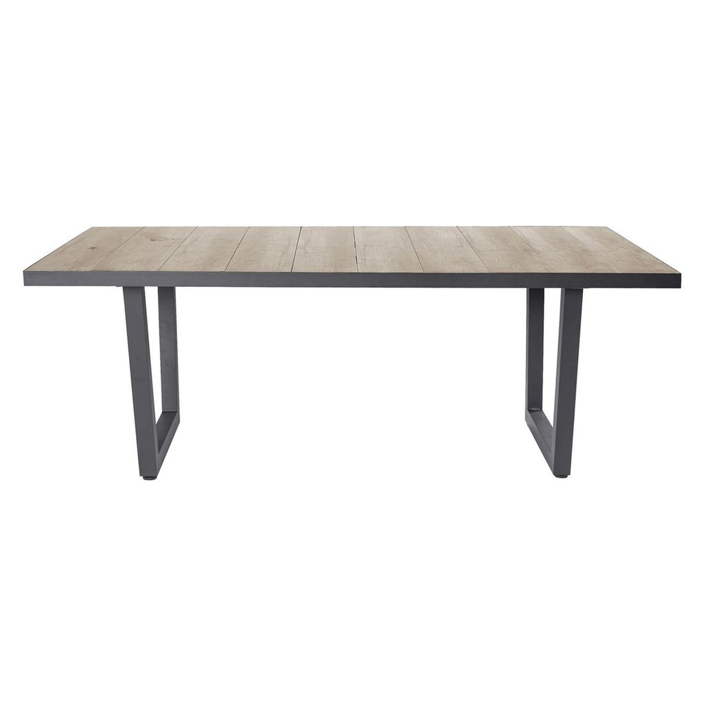 Nærbilde av keramisk bordplate på Hagebord Alice aluminium/keramikk 200x100 cm