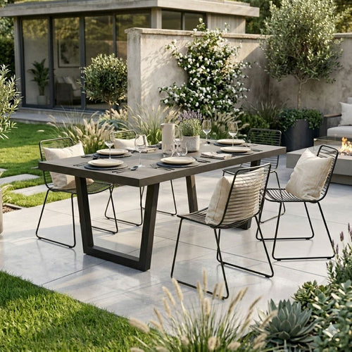 Hagebord Alice aluminium/keramikk 200x100 cm bakside