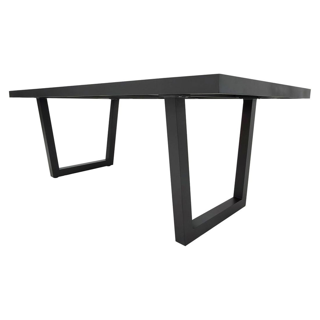 Hagebord Alice aluminium/keramikk 200x100 cm nærbilde ramme