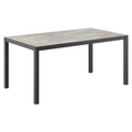 Hagebord aluminium/Dekton 160x90 cm antrasitt - OUTLIV forfra