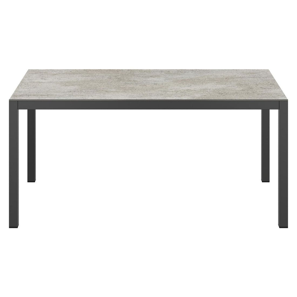 Hagebord aluminium/Dekton 160x90 cm antrasitt - OUTLIV montert i hage