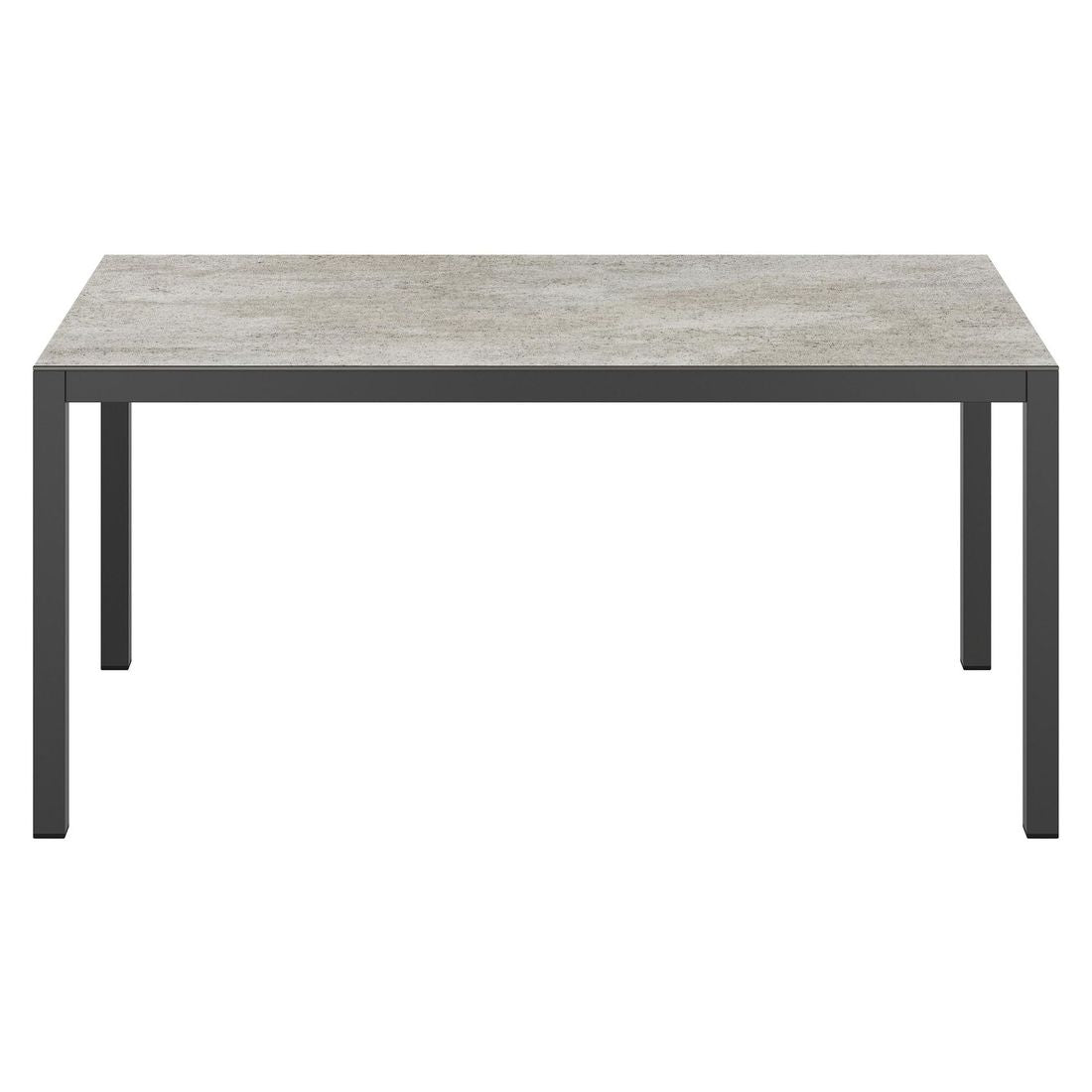 Hagebord aluminium/Dekton 160x90 cm antrasitt - OUTLIV montert i hage