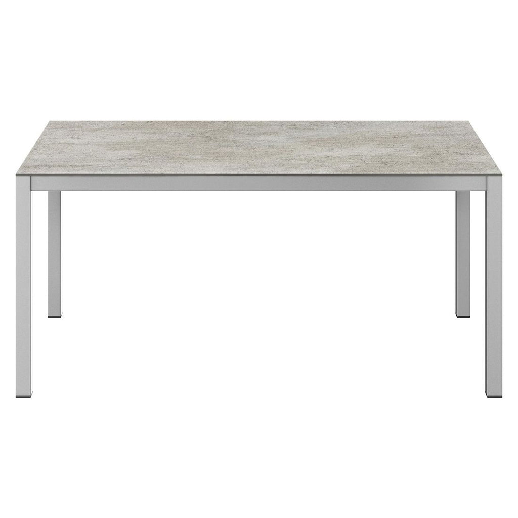 Hagebord aluminium/Dekton 160x90 cm sølv - OUTLIV montert ute
