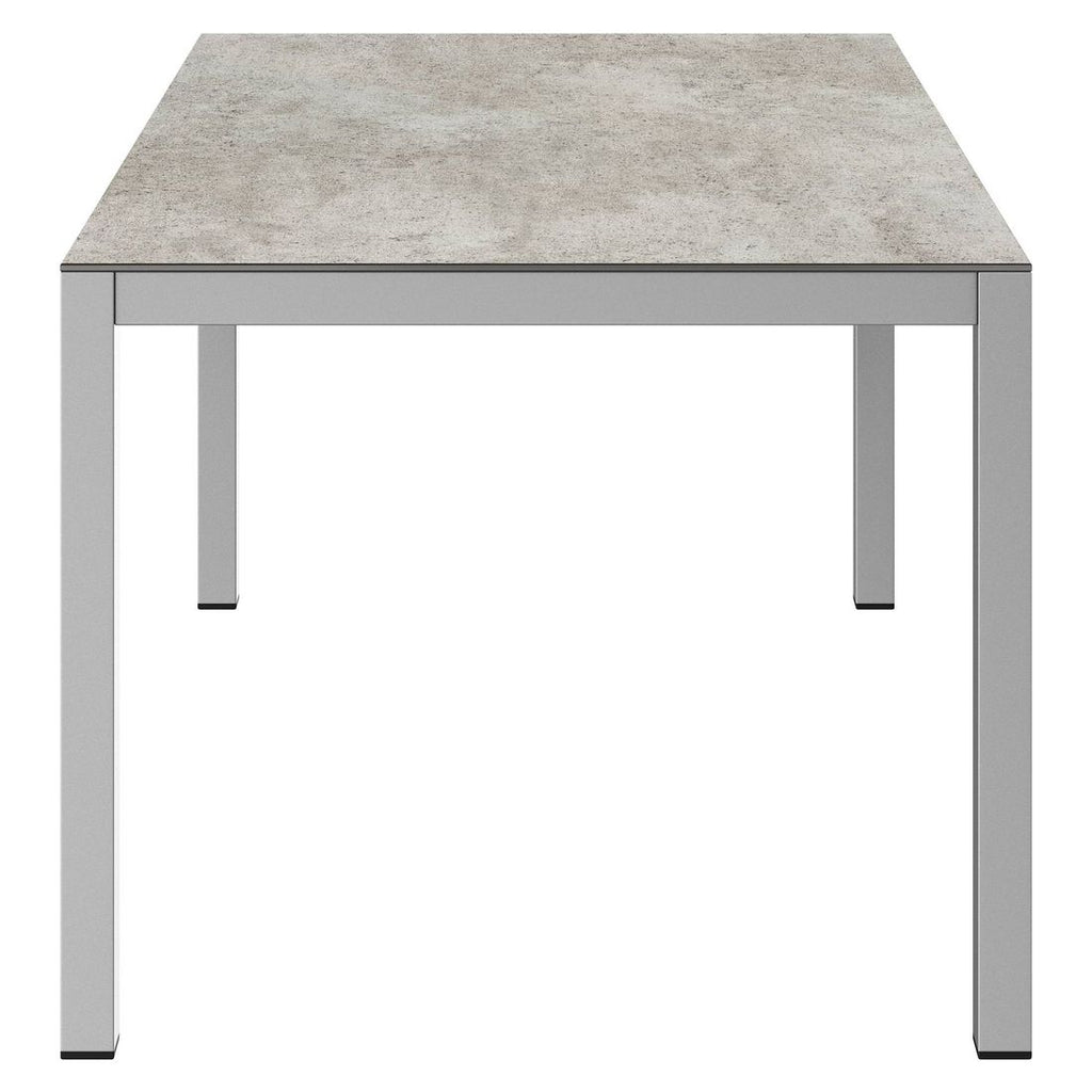Nærbilde av bordbein på Hagebord aluminium/Dekton 160x90 cm sølv - OUTLIV