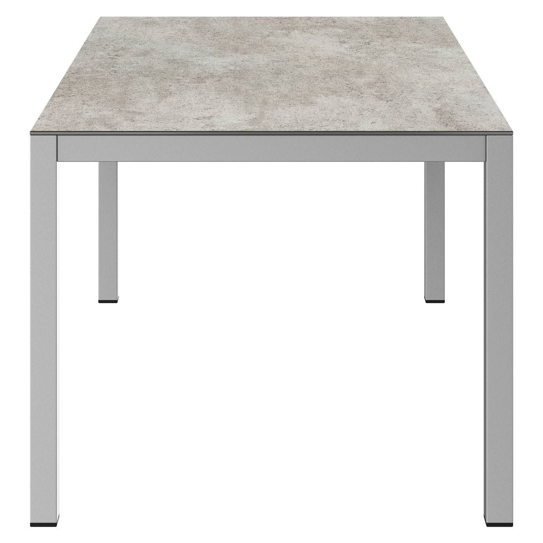 Nærbilde av bordbein på Hagebord aluminium/Dekton 160x90 cm sølv - OUTLIV