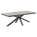 Hagebord aluminium/Dekton 220x100 cm antrasitt - OUTLIV forfra
