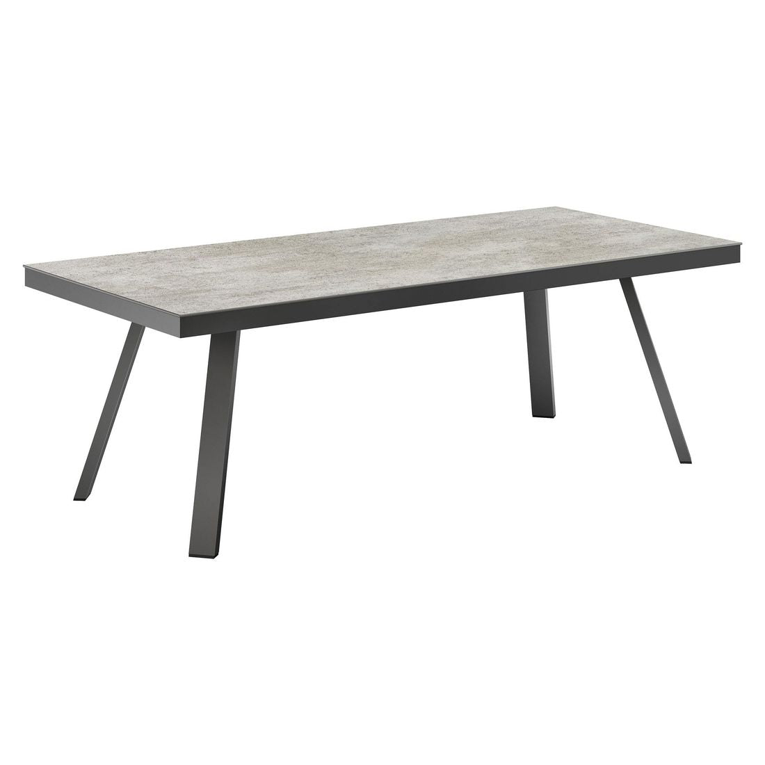 Hagebord aluminium/Dekton 220x100 cm antrasitt - OUTLIV forfra