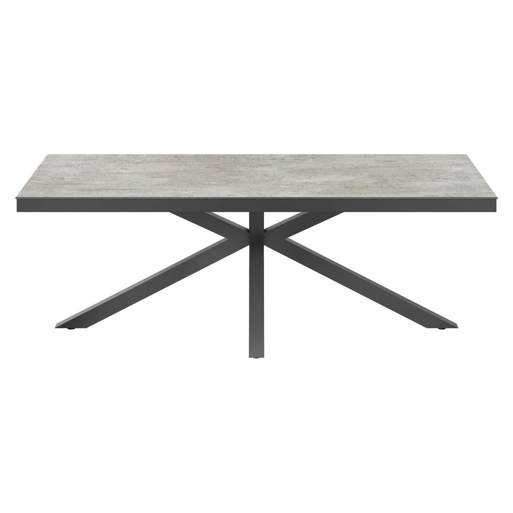 Montert Hagebord aluminium/Dekton 220x100 cm antrasitt - OUTLIV i hage