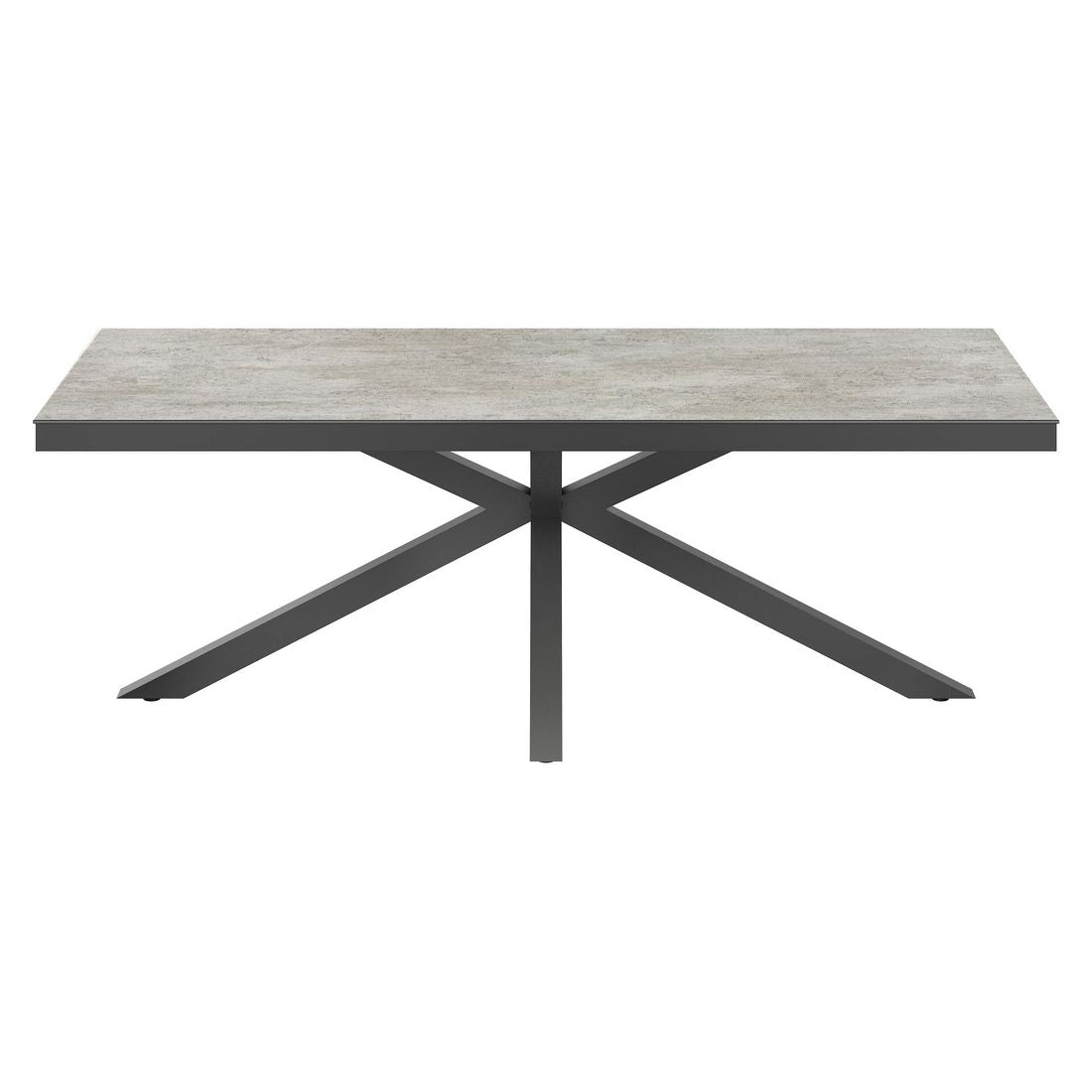 Montert Hagebord aluminium/Dekton 220x100 cm antrasitt - OUTLIV i hage