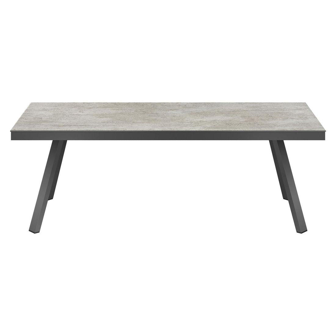 Montert Hagebord aluminium/Dekton 220x100 cm antrasitt - OUTLIV på terrasse