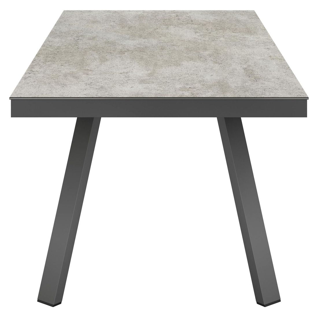 Nærbilde av aluminiumsrammen på Hagebord aluminium/Dekton 220x100 cm antrasitt - OUTLIV