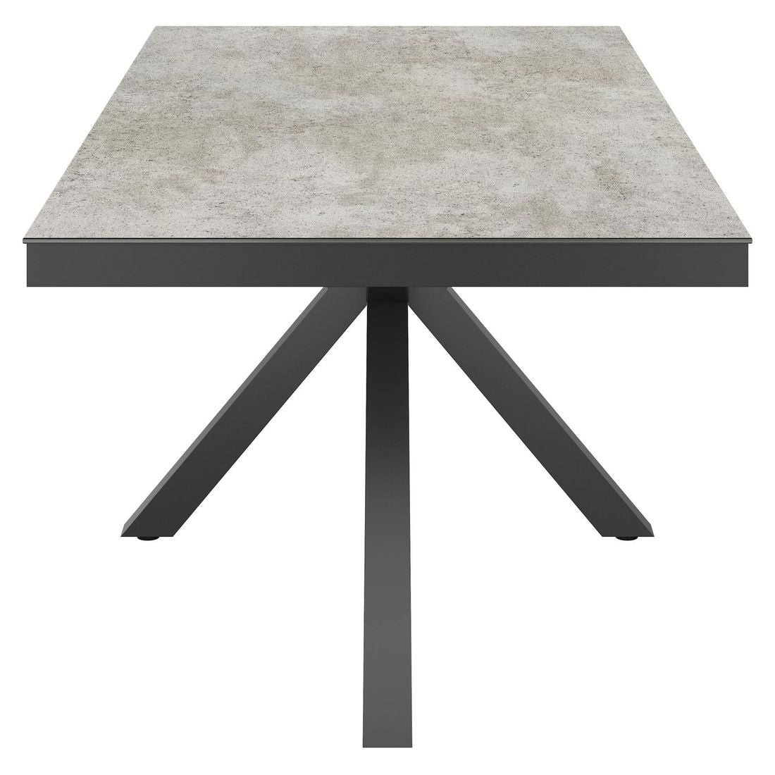 Nærbilde av bordben på Hagebord aluminium/Dekton 220x100 cm antrasitt - OUTLIV