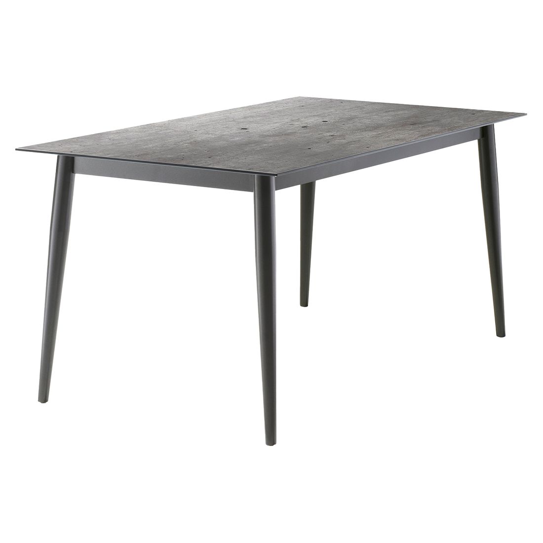 Hagebord aluminium HPL 160x90 cm jerngrå Sieger forfra