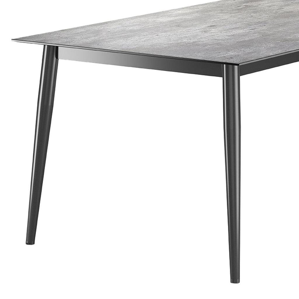 Detalj av bordplate på Hagebord aluminium/HPL 220x100 cm jerngrå - Sieger