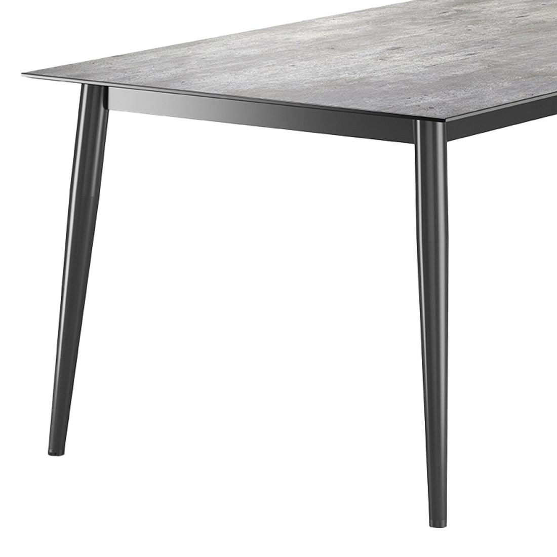 Detalj av bordplate på Hagebord aluminium/HPL 220x100 cm jerngrå - Sieger