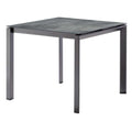 Hagebord aluminium/Polytec 90x90 cm grafitt - Sieger forfra