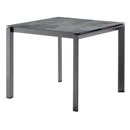 Hagebord aluminium/Polytec 90x90 cm grafitt - Sieger forfra