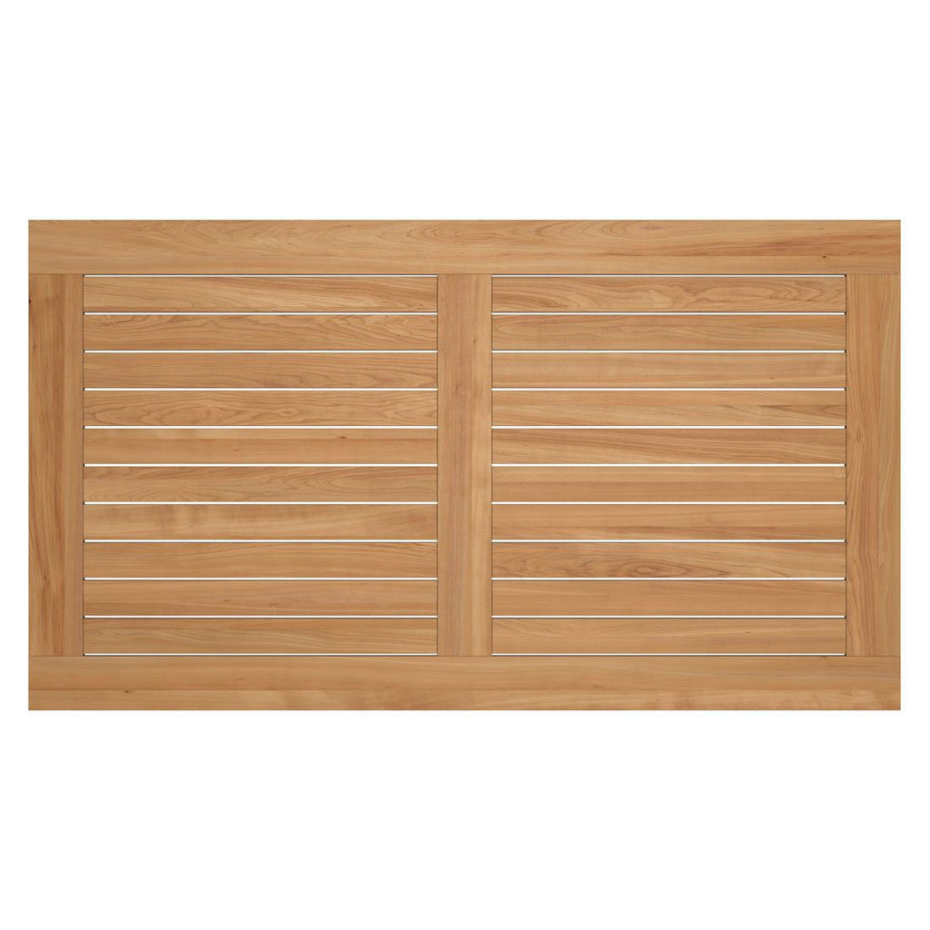 Aluminiumsramme på hagebord aluminium/teak 160x90 cm grafitt/natur