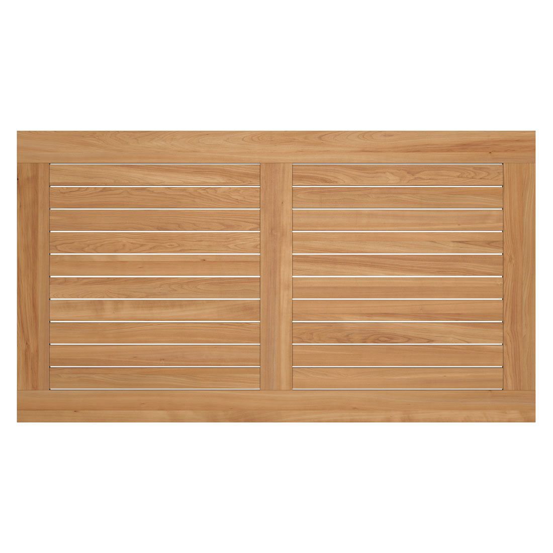 Vinklet bilde av Hagebord aluminium/teak 160x90 cm hvit/natur - Stern