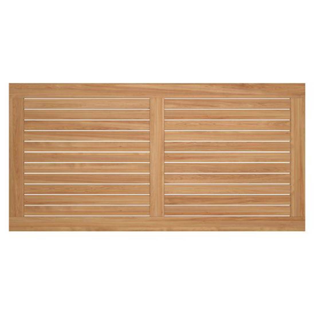 Hagebord aluminium/teak 200x100 cm hvit/natur med stoler