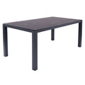 Hagebord Alus 180x100 cm aluminium HPL volcanic stone forfra