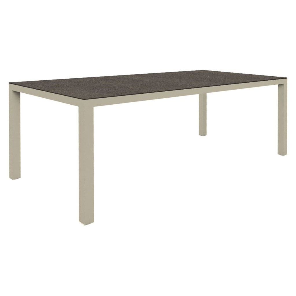 Hagebord Alus aluminium HPL 210x100 cm Zebra forfra