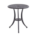 Hagebord Amalfi Ø62 cm støpt aluminium bronse - Hartman sett forfra