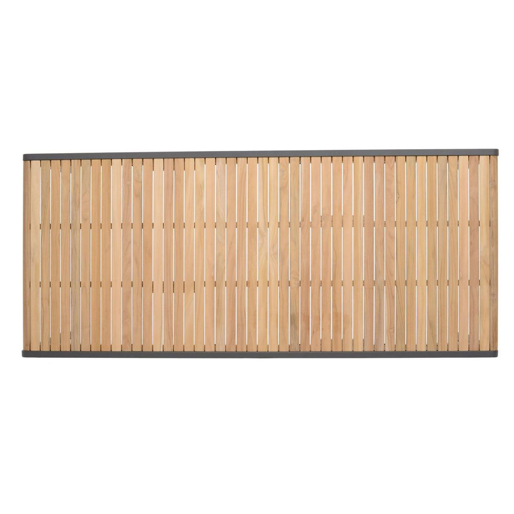 Hagebord Amber 221x95 cm aluminium/teak i bruk med stoler