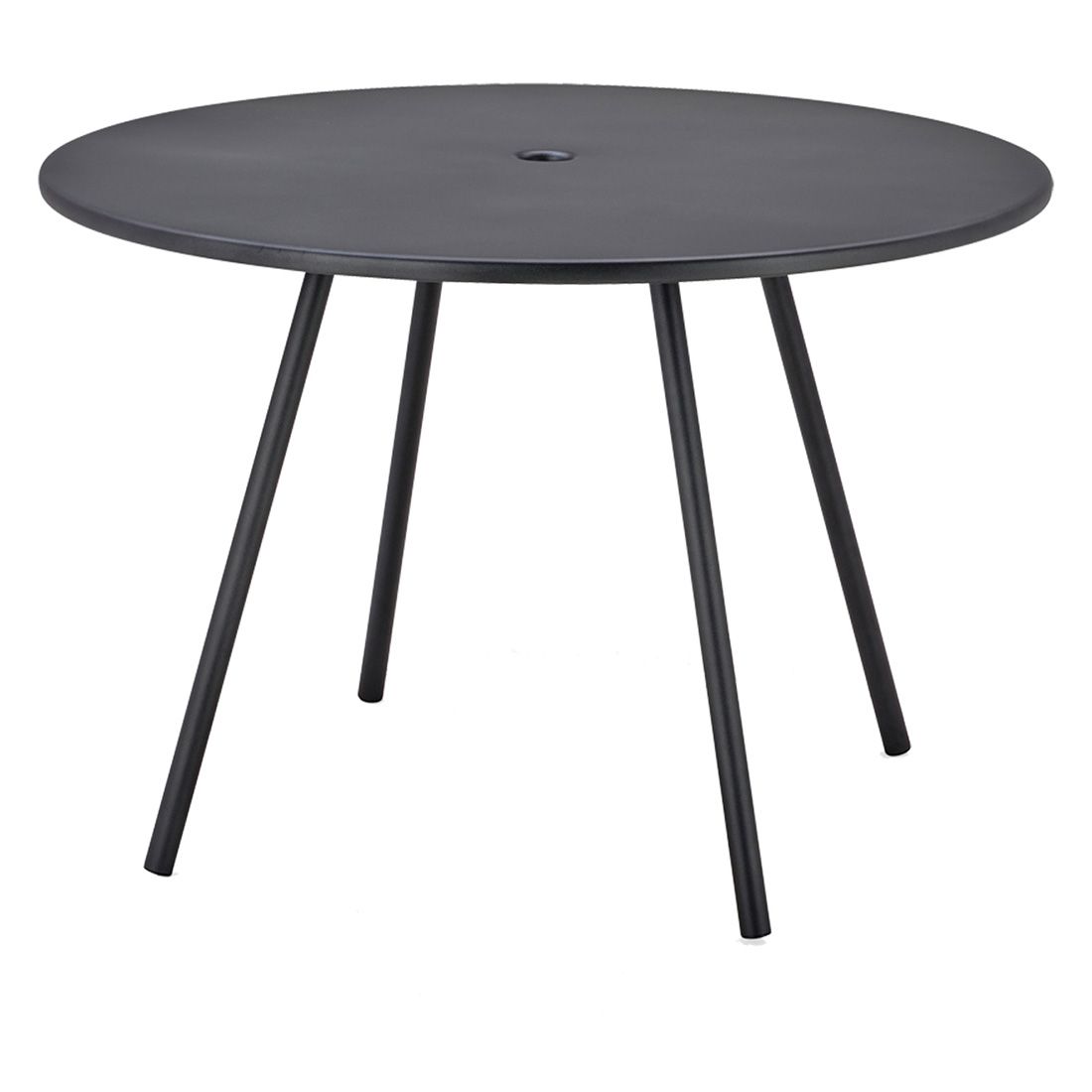 Hagebord Area Ø110 cm aluminium lava grey fra Cane-line forfra