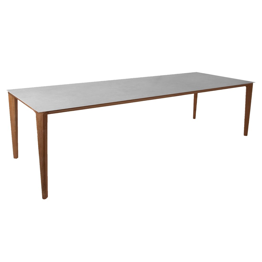 Hagebord Aspect 280x100 cm teak/keramikk natur sett forfra