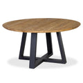 Hagebord Atlanta Ø130cm aluminium og resirkulert teak forside