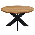 Hagebord Atlanta aluminium/resirkulert teak Ø130 cm forfra