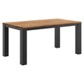 Hagebord Atlanta aluminium/teak 160x90 cm forfra