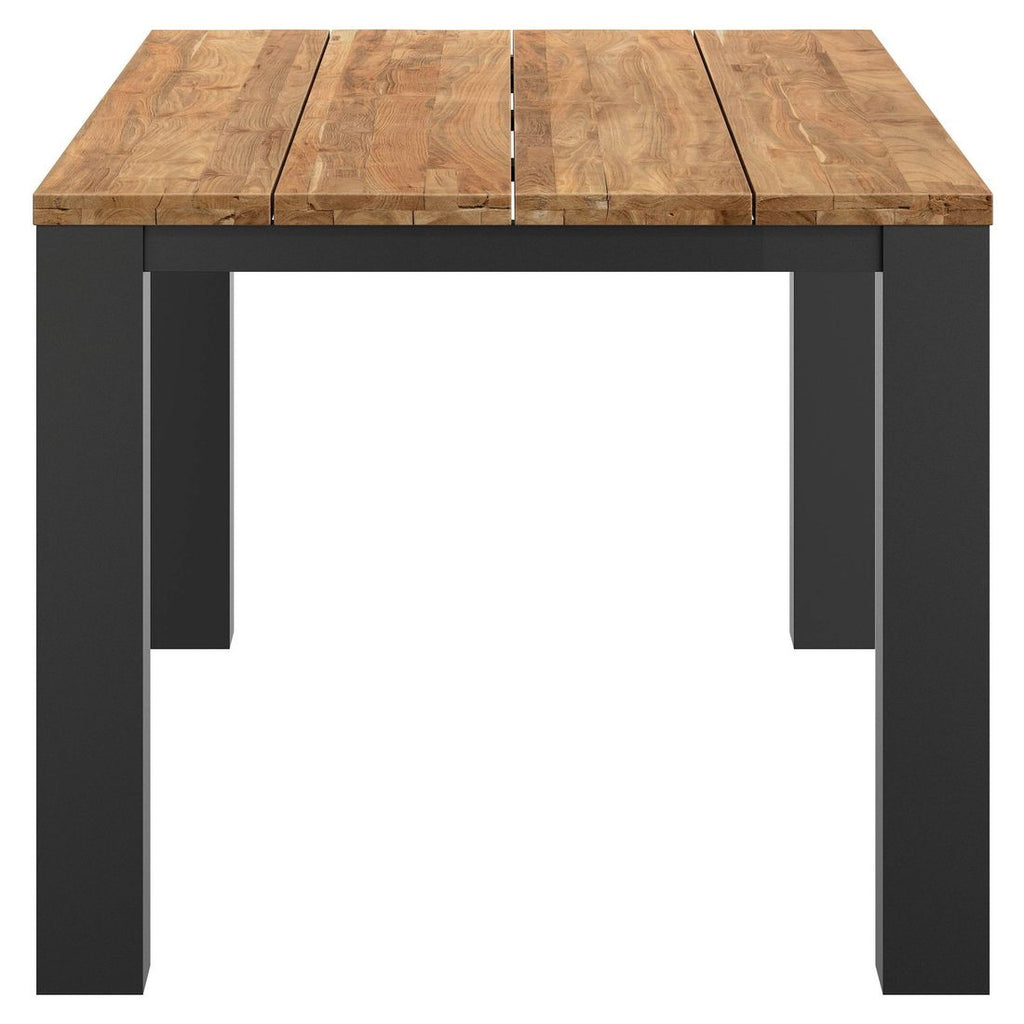 Nærbilde av aluminiumsramme på Hagebord Atlanta aluminium/teak 160x90 cm