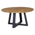 Hagebord Atlanta Ø150 cm aluminium resirkulert teak forfra