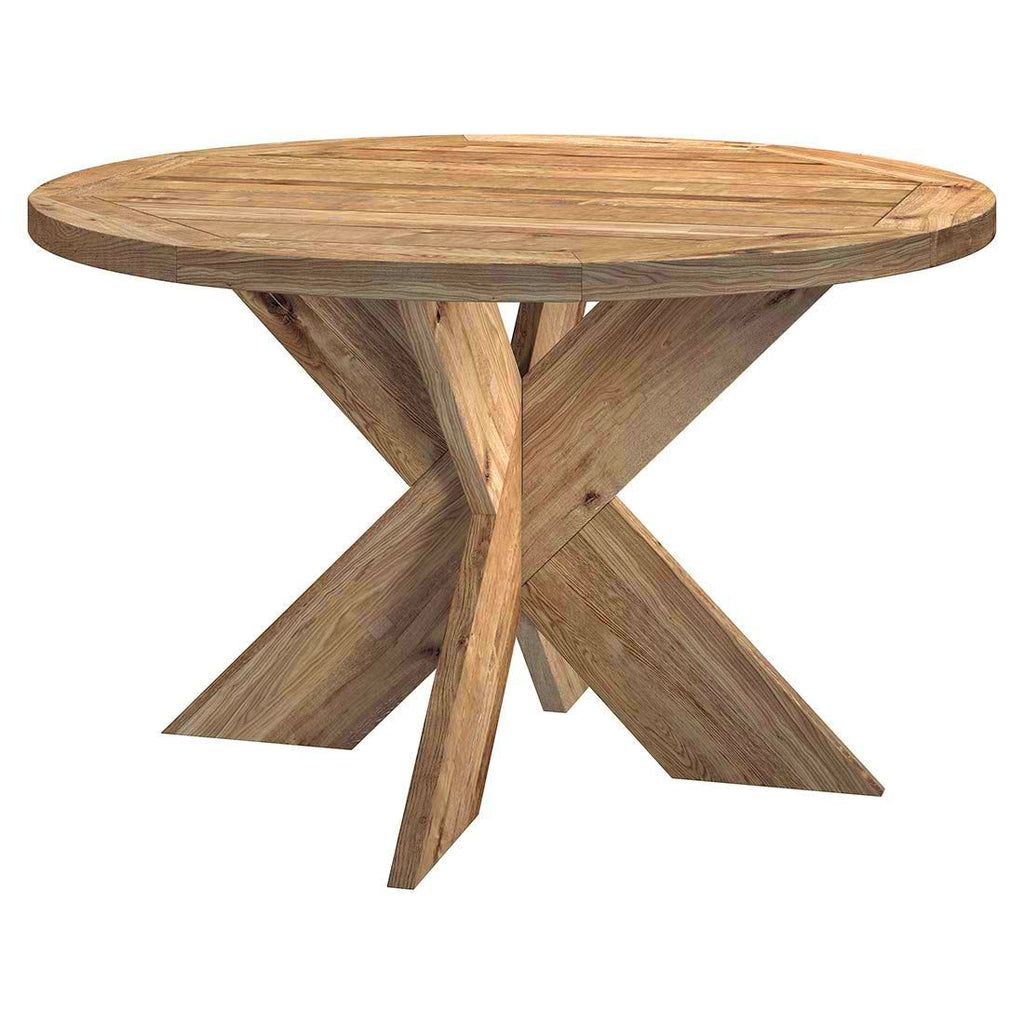 Hagebord Atlanta resirkulert teak Ø130 cm - OUTLIV forfra