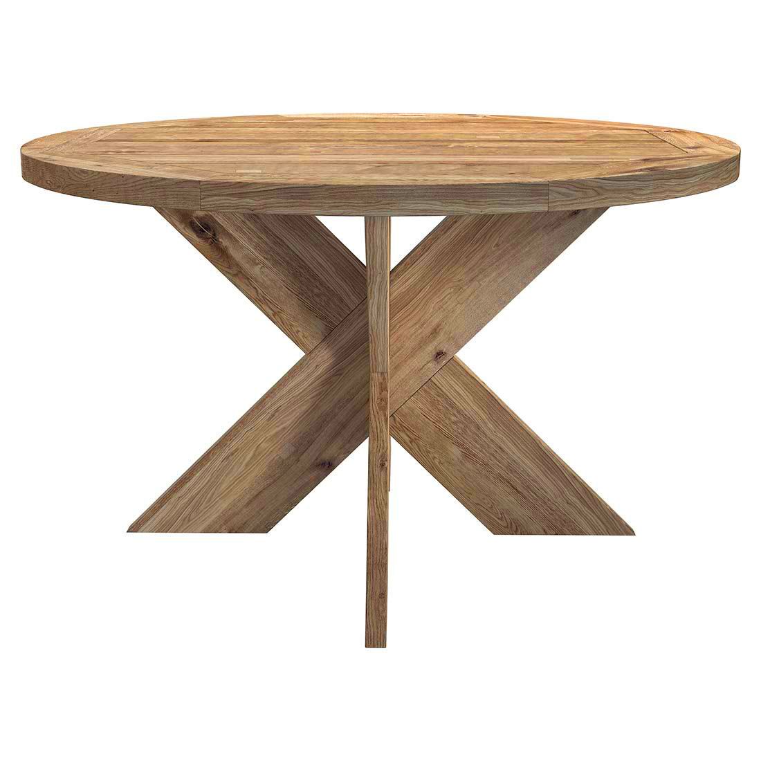 Detalj av Hagebord Atlanta resirkulert teak Ø130 cm - OUTLIV bordplate