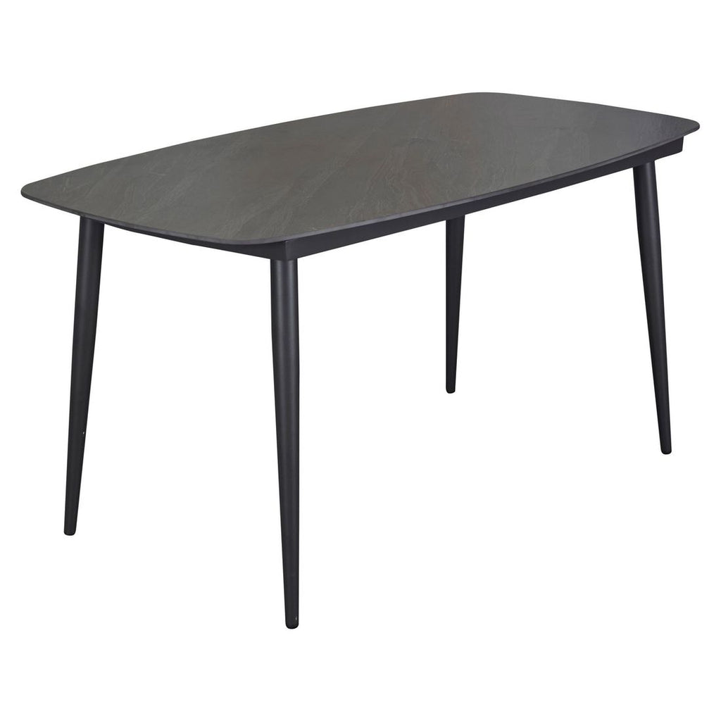 Hagebord Bari 160x90cm aluminium/sinterstone forfra