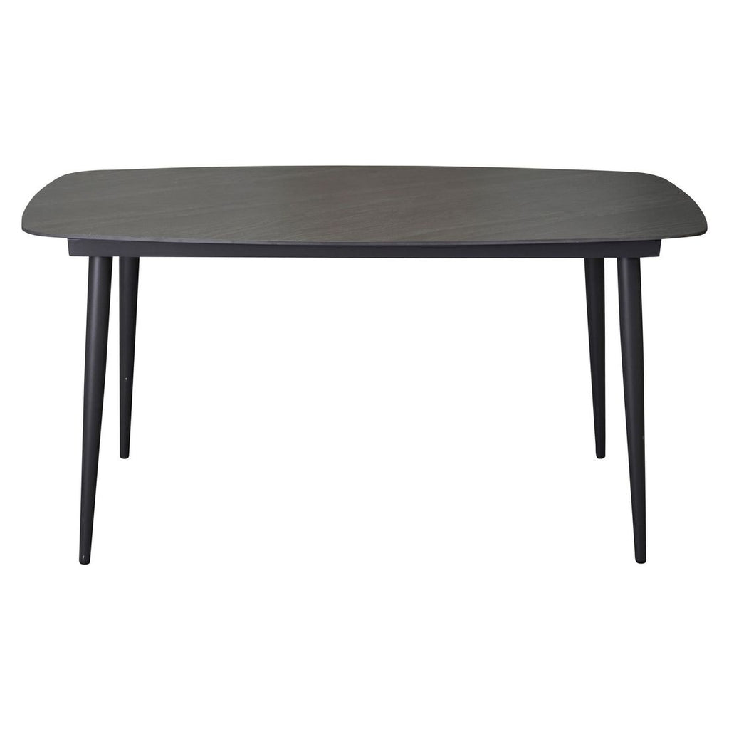 Montert Hagebord Bari 160x90cm aluminium/sinterstone på terrasse