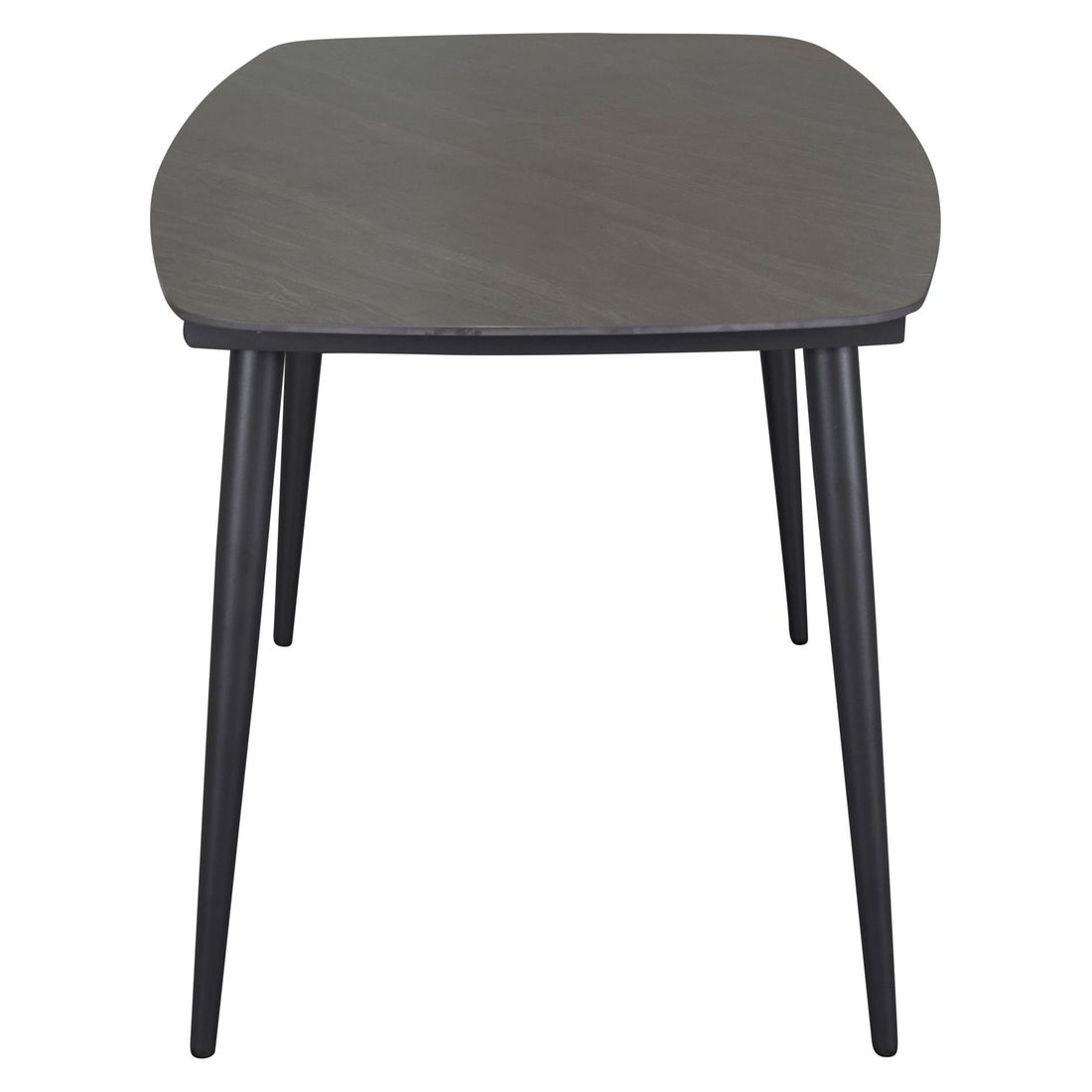 Nærbilde av aluminium ramme på Hagebord Bari 160x90cm aluminium/sinterstone