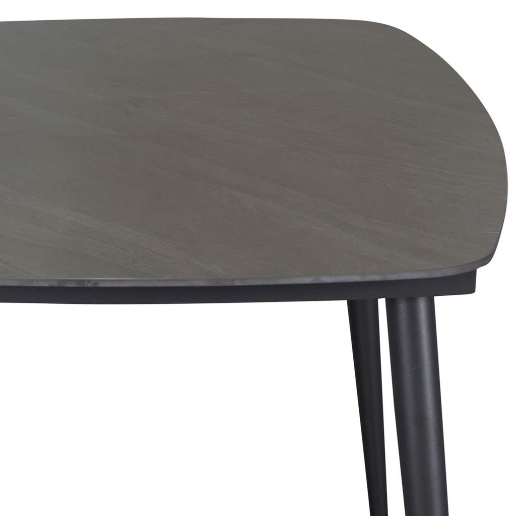 Hagebord Bari 160x90cm aluminium/sinterstone i antrasitt farge