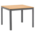 Hagebord Bee 90x90 cm aluminium/teak forfra
