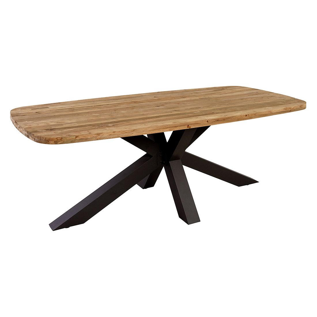 Hagebord Belgien 220x100 cm aluminium/resirkulert teak forfra