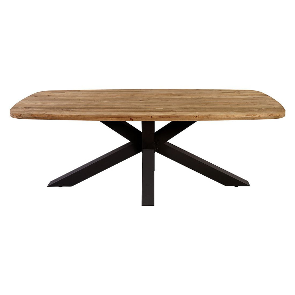 Hagebord Belgien 220x100 cm aluminium/resirkulert teak bakside
