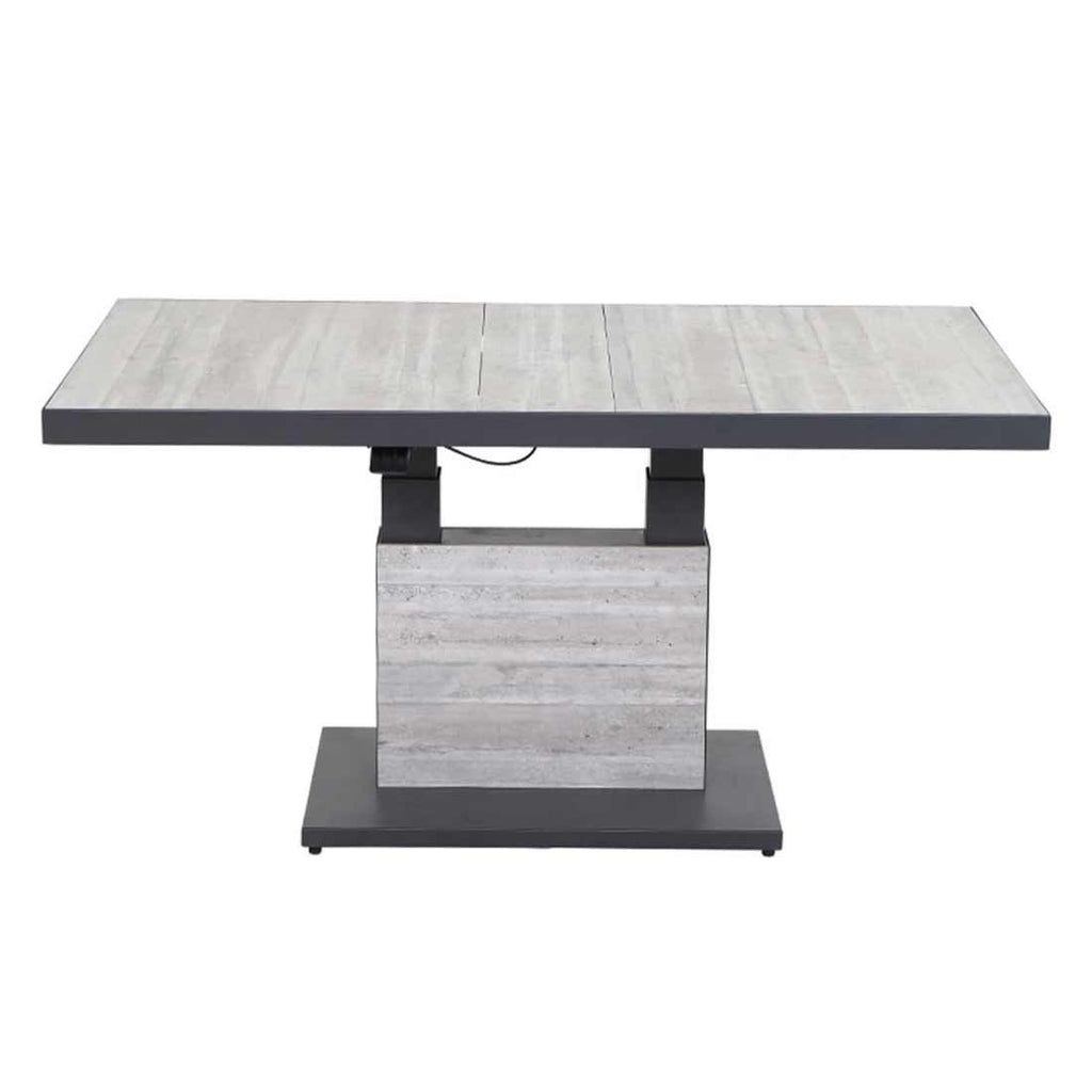 Nærbilde av aluminiumramme på Hagebord Bellani høydejusterbart 160x90 cm